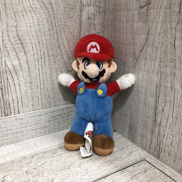 Mario Plush Doll - 2010 - 8 Inch - New Super Mario Bros Wii - EUC Stuffed Toy - Picture 1 of 3